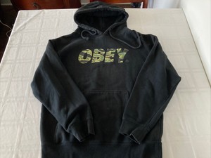 obey embroidered moletom com capuz
