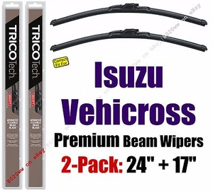 Paquete de 2 limpiaparabrisas premium cuchillas de haz limpiaparabrisas aptas para 1999-2001 Isuzu Vehicross 19240/170 - Imagen 1 de 1