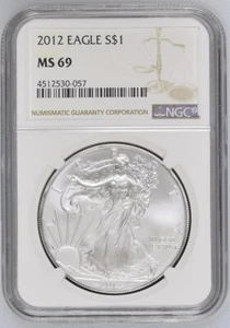 2012 American Silver Eagle $1 NGC MS69 - Picture 1 of 2
