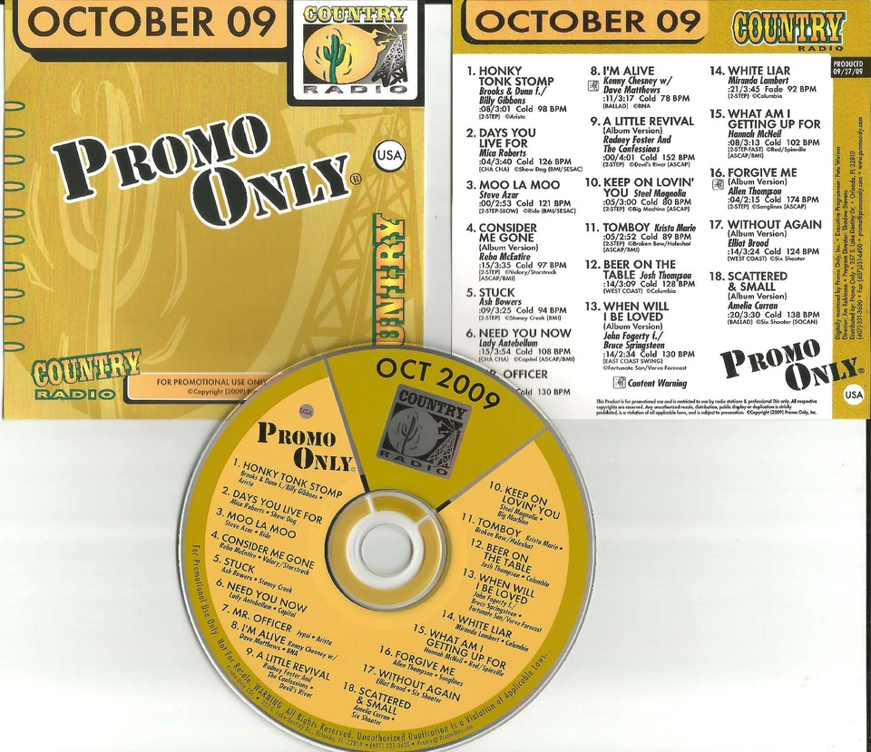 PROMO CD w/ BRUCE SPRINGSTEEN John Fogerty ZZ TOP Miranda Lambert REBA McENTIRE  — 第 1/1 张图片