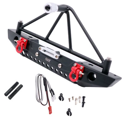 KYX  Alloy  Rear Bumper w/Led Tire Rack Carrier for  Axial SCX10 II TRX-4 - Image 1 of 4