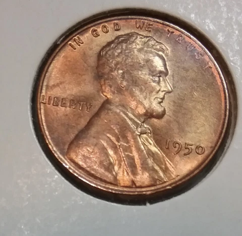1950 Lincoln Wheat Cent  P - BU - Uncirculated Cover