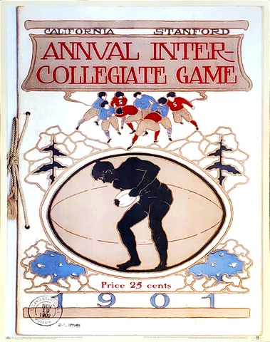 STANFORD CARDINALS v Cal Bears Football BIG GAME 1901 Program Cover 22x28 POSTER Cover