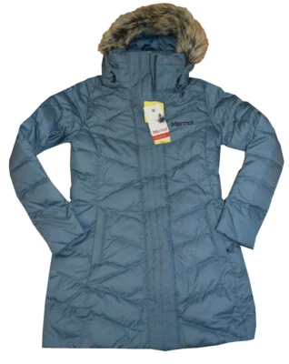 Marmot Womens Varma Long Down Jacket Storm Cloud - Image 1 of 2