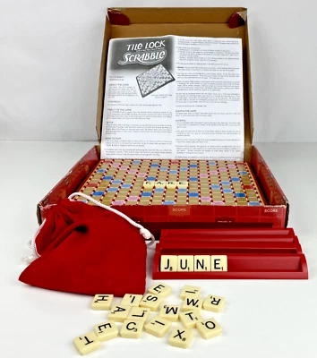 Scrabble Tile Lock Board Game Winning Moves Hasbro Complete Family Game Night - Image 1 of 4