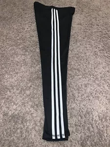 NWT Girls Adidas Size 16 Black Striped Pants / Leggings - Picture 1 of 5
