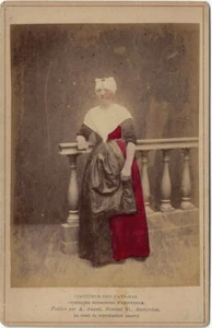 Original Foto Kabinett um 1880 - HOLLAND NEDERLAND - Tracht der Niederlande 1 - Bild 1 von 1