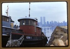 35mm Color Slide Kodak 1997 New York City Skyline Tugboat Kerri K Twin Towers 13