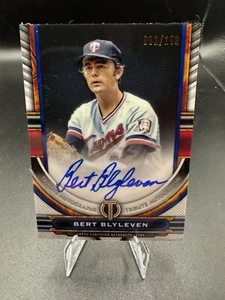 2023 Topps Tribute BERT BLYLEVEN TA-BBL RC Blue Auto 092/150 - Picture 1 of 3