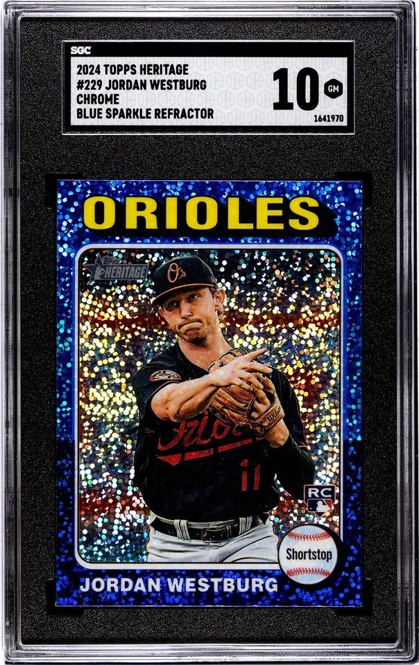 Jordan Westburg 2024 Topps Heritage Chrome Blue Sparkle Refractor #229 (RC) - Image 1 of 1