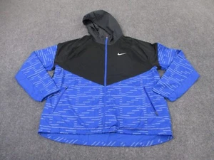 Nike Jacket Men XL Striped Repel Running Division Track Athletic Rain DD6102 011 - Picture 1 of 10