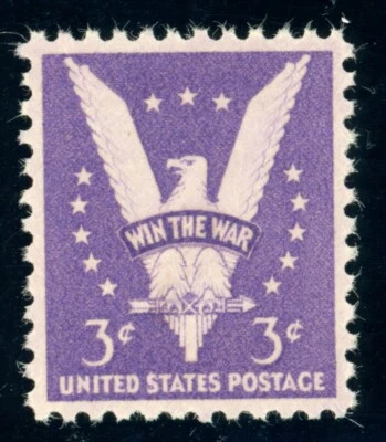 Sello de Estados Unidos #905 Win The War 3c - Certificado PSE - XF-SUP 95 - MNH - SMQ $45,00 Foto 1 de 2