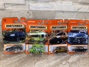 LOTE MATCHBOX DE 4 COCHES DIECAST: RENAULT VOLKSWAGEN BMW ICE CREAM KING - Imagen 1 de 6