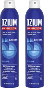 Ozium 8 Oz. Air Sanitizer & Odor Eliminator for Homes, Cars, pack 2, Original