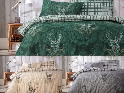 OLIVIA ROCCO Polycotton Stag Duvet Cover Set Bedding Set Quilt Cover With Pillowcases