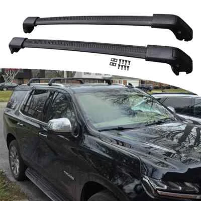 2PCS Aluminum Cross Bar Fit For Chevrolet Suburban  2021-2024 Roof Rack Crossbar - Image 1 of 4