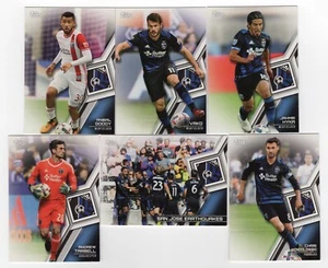 SAN JOSE EARTHQUAKES 2018 TOPPS MLS SOCCER LOT OF 6 DIFFERENT CARDS - Picture 1 of 2