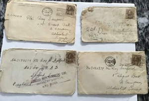 4 CANADIAN WWI COVERS CHECK FRONTS - Picture 1 of 2