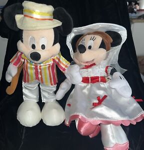 Disney 50th Anniversary Mary Poppins Bert Mickey Minnie Jolly Holiday Plush NWT