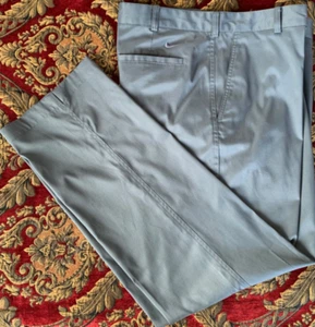 NIKE GOLF Dri-Fit Gray Pants 36X32 Nike Swoosh, 4 pockets, Belt Loops - Picture 1 of 13