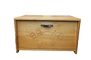 Preloved Wood Bread Bin, Wooden Bread Box - Picture 1 of 13