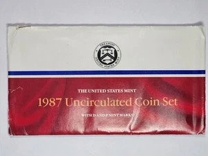 United States Mint 1987 Uncirculated Coin Set with D and P Mint Marks Key Date - Picture 1 of 9