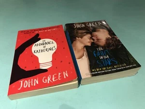 2 x John Green books The Fault In Our Stars + An Abundance Of Katherines - Picture 1 of 4