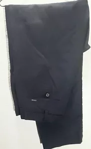 Izod black chino dress pants flat front mens size 34/32 - Picture 1 of 4