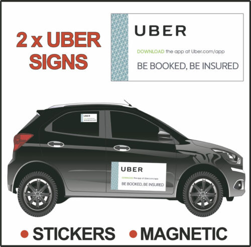 X2 SIGNS TAXI DOOR MAGNET SIGNS or ADHESIVE STICKERS , LAMINATED N185