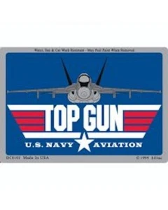 U.S. Navy Top Gun 4" X 3" Peel & Stick Decal, Interior/Exterior Use DEC-0142 - Picture 1 of 7