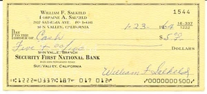 BILL SALKELD, 1945-50 PIRATES/BRAVES/WHITE SOX, Signed Check Auto - Picture 1 of 1