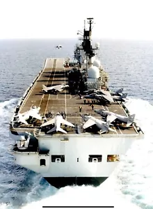 ROYAL NAVY AIRCRAFT CARRIER HMS INVINCIBLE - Picture 1 of 1