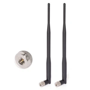 2x WLAN 2.4 GHz 7 dBi Omni WIFI Antenna SMA male for WiFi USB Adapter Booster AP - Picture 1 of 5