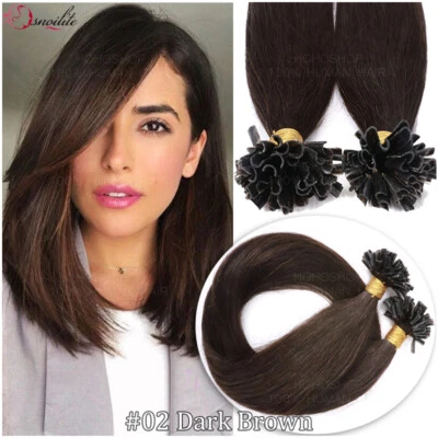 Bonding Extensions 100% Remy Echthaar Haarverlängerung 200 Strähnen Keratin Haar - Bild 1 von 4