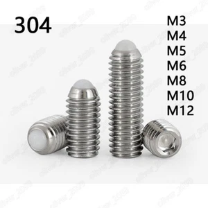 304 Stainless Steel Hex Socket Set Screws Nylon Rolling Ball Point Grub Screws - Picture 1 of 5