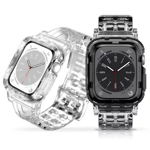 Flexible New Uni-body Style Strap Band Case Cover Fit for iWatch Series 8 7 6 5 - Picture 1 of 14