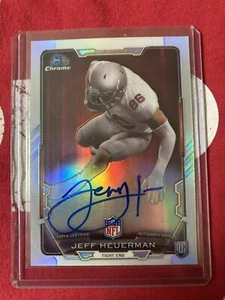 Jeff Heuerman Bowman cromo 2015 radiocontrol novato autógrafo refractor automático - Imagen 1 de 2