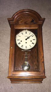 Howard Miller Wall Clock 613-230 - Westminster Chimes With Original Key