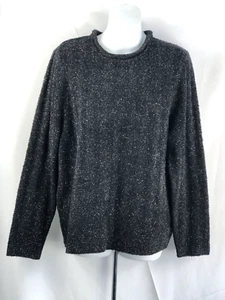 Crystal Kobe Sweater L Black Sparkle Knit Rolled Neck Long Sleeve Grunge Gothic - Picture 1 of 6
