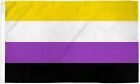 "NON-BINARY" flag 3x5 ft poly banner LGBT nonbinary