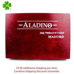 Caja de cigarros de madera vacía Aladino Robusto Maduro 8,25" x 5,75" x 2" - Imagen 1 de 12