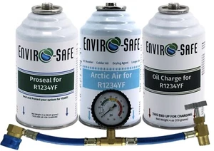 R1234YF Refrigerant Support, Arctic Air, Proseal, Oil w/Charging Gauge+Hose Kit - Bild 1 von 12