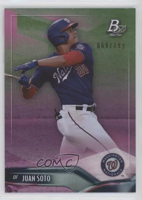 2021 Bowman Platinum Pink /199 Juan Soto #73 - Image 1 of 2