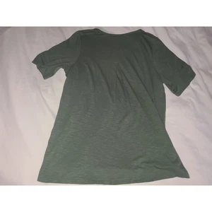 Top túnica J Jill verde oliva mezcla lino talla L algodón modal - Imagen 1 de 24