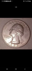 1988P Quarter Errors- In GOD We TRUST, Close AM, Mint Mark,Rolling Machine Marks - Picture 1 of 2