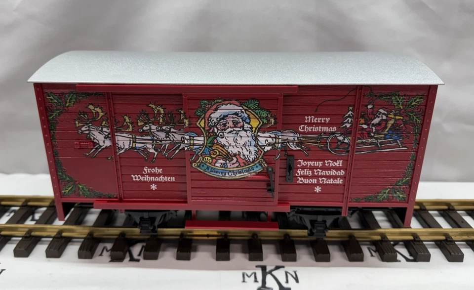 LGB 43352 Christmas Box Car with Sound G Scale Tested G Scale - Image 1 of 4