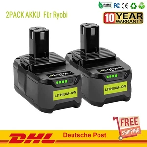 2pack Für Ryobi RB18L50 Original Akku 18V 5,5Ah Lithium Ion One+ Plus P104 P108 - Bild 1 von 8