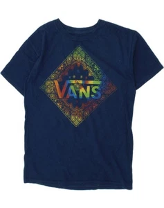 Camiseta Top VANS Mujer Gráfica Reino Unido 10 Pequeña Azul Marino Algodón CE14 - Imagen 1 de 3