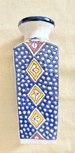 Marokkanische dekorative Keramik handgefertigte große Vase signiert glänzend 9 1/2" afrikanisch - Bild 1 von 7