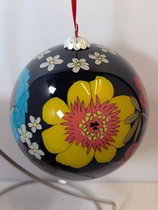 Vera Bradley 2011 Adorno Grande de Vidrio con Caja Decorativa Caracoles Felices Retirado - Imagen 1 de 9